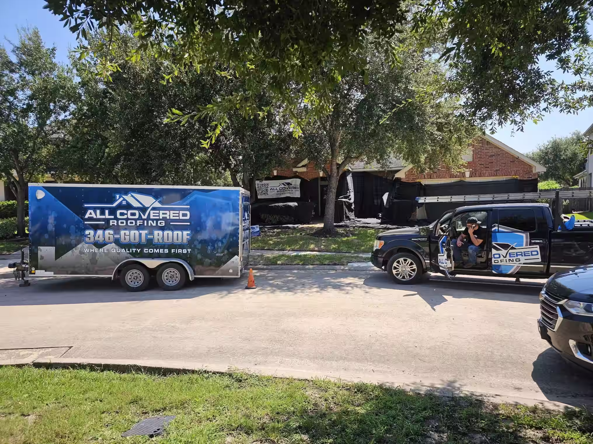 North Houston residential home with newly installed roof