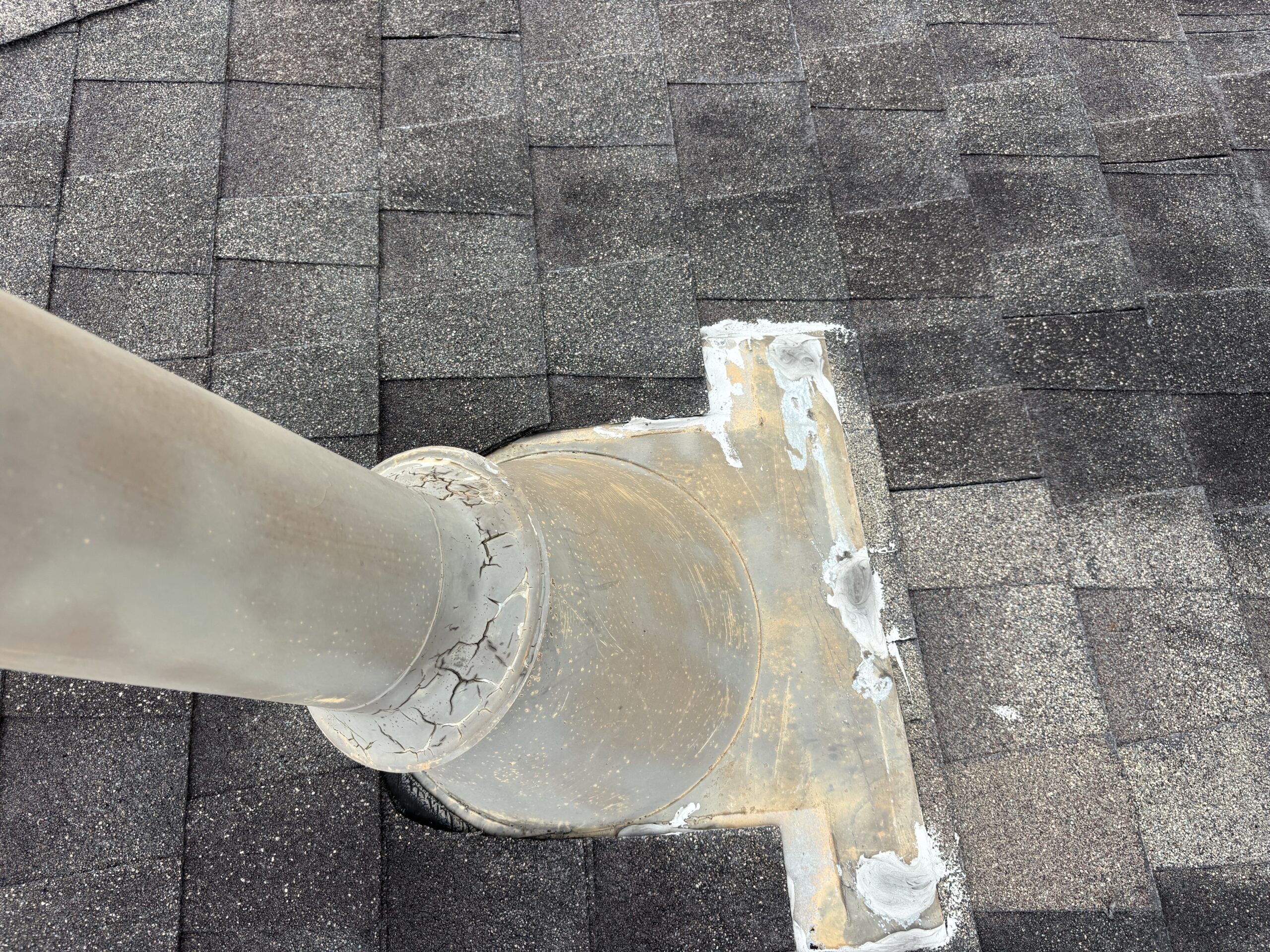 Interior water damage associated with a roofing problem