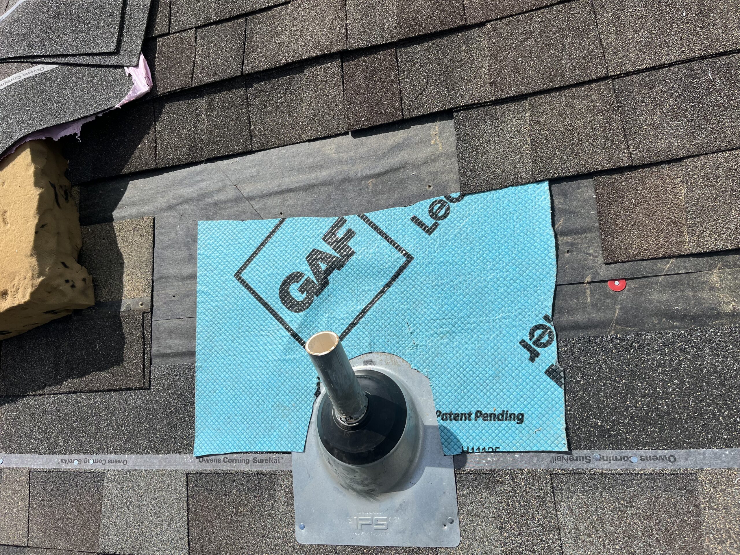 Storm damaged residential roof in Richmond Texas