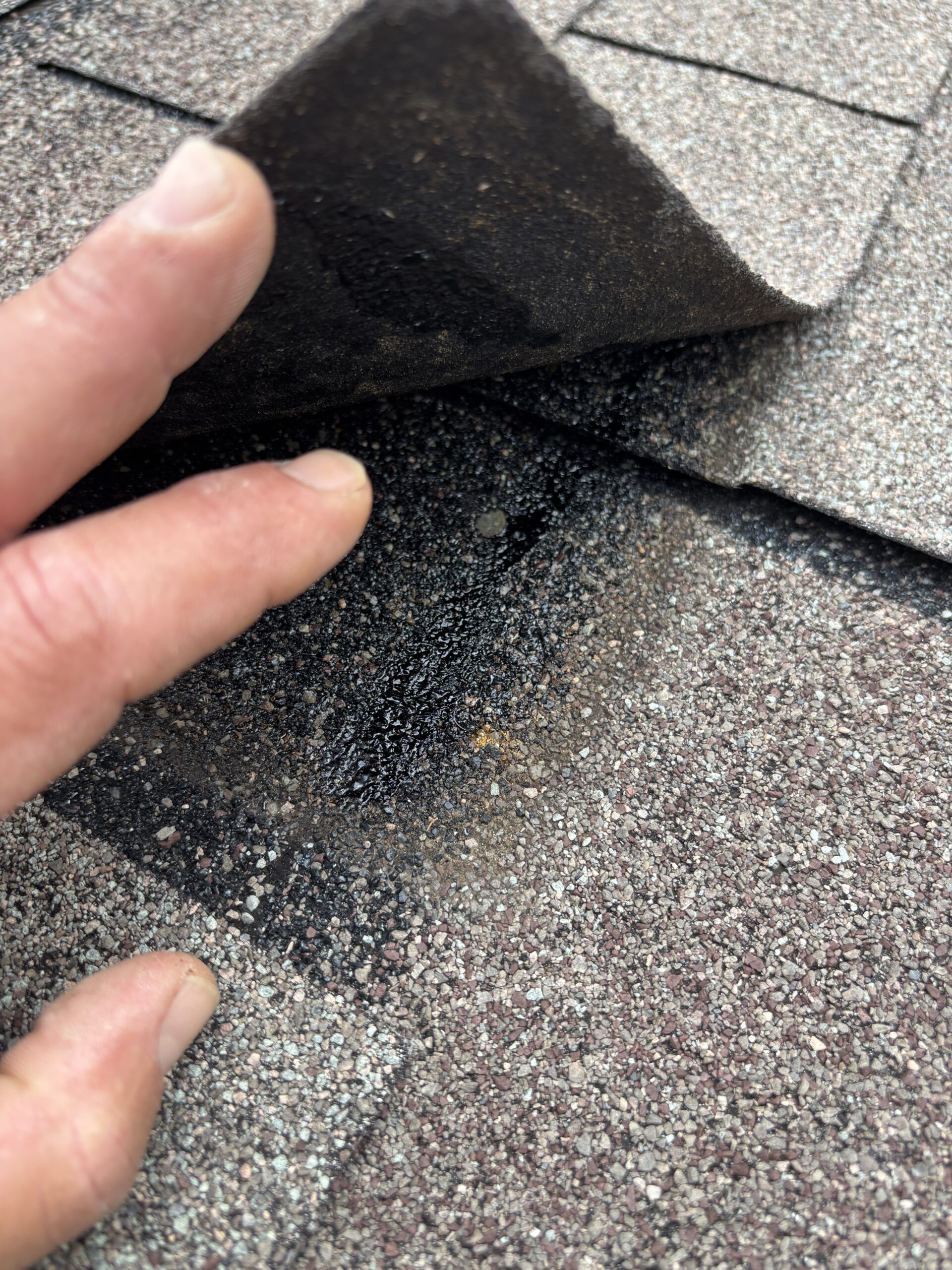 Roof inspection documenting storm damage in Katy Texas